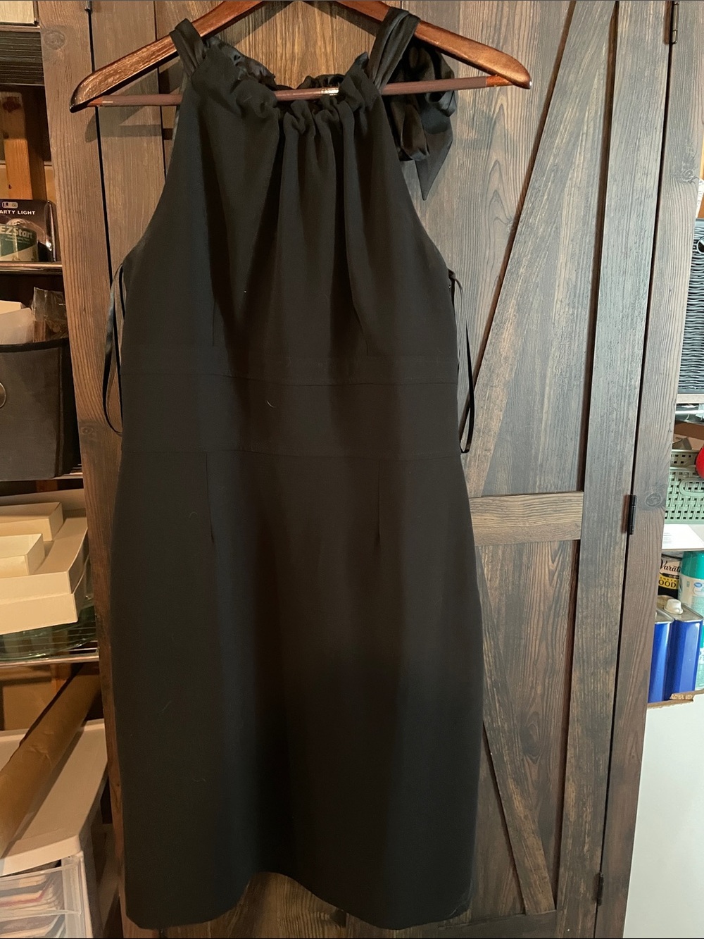 Ann Taylor One-Shoulder Black Tie Dress
